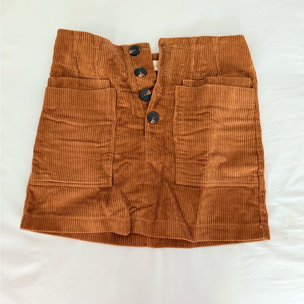 Altar'd State Corduroy Skirt with Buttons